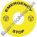 Štítek ZBY-8330 (EMERGENCY STOP)